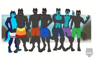 Family Portrait On The Beach by Crocdragon