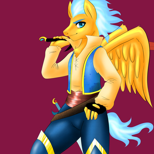Captain Radiant Fireburst (Anthro) by camlio