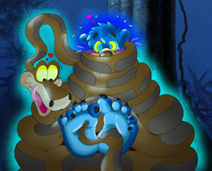 Brett x Kaa: Hypno'd Paws! by KnightRayjack