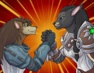 Warrior Handshake by DawnLux