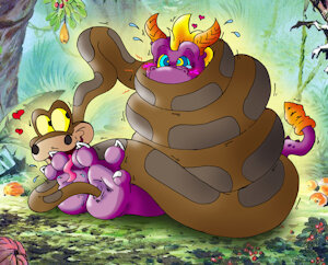 Spyro x Kaa: Hypnotic Tickles! by KnightRayjack