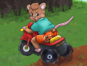 Toby's trike in the mud by Foxfan1992
