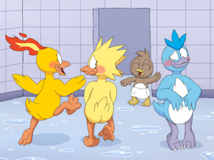Shower birds by danel