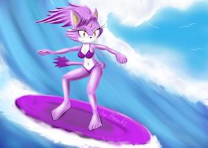 Blaze gone surfing by HawksHawkiss