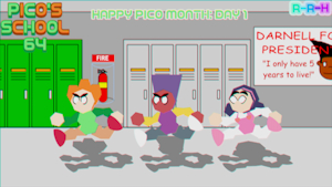 Pico Month Day 1: Pico's School 64 by RachiRodeHills