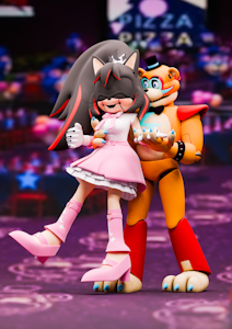 Kan x Glamrock Freddy # 2 [Render Commission] by SMPTHEHEDGEHOG