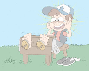 Dipper Pines Tickle Tortured by AngelBlancoArts
