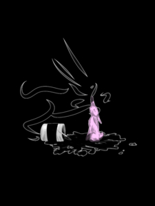 Messy Bunny by SingedFeatherFlight