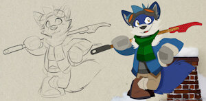 Cobalt with a shovel by CobaltFox