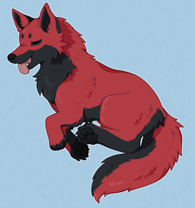 Red Dog by BirdBrainArt