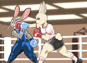 Comm: Bunny Brawl by Dcheese