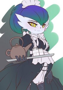Nox the Gardevoir ( Patreon Sketch ) by DemonicDarlon
