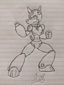 (MegaMan) Anthro Rush by SomeCat01