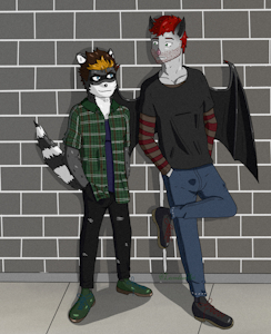 Joey and Ignis Loitering by LavendearAD