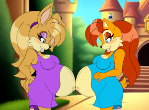 A pregnant princess and an expectant belle by shanahat