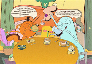 Lady Tops & Mr Hops - Comic Style by YumNothingSoup