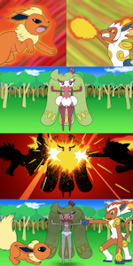 Tsareena trying to stop the battle by PonPonTheDreambunny