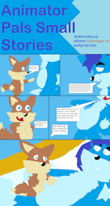Animator Pals Small Stories - Anthonitecus allows Astraligor to bellyrub him by AnthonitecusW0LF