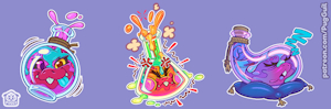 slime kingdom potions by SonasoAsoka
