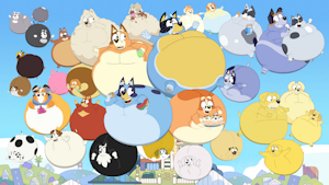 This Artwork Of Bluey Is Called “Belly Balloons” by Nat64