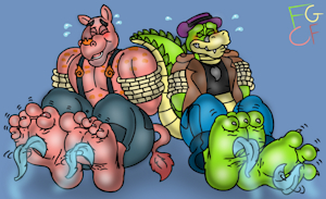 Two Ticklish Big Dudes by TheRedSkunk