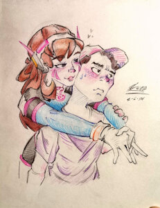 D.Va and my oc by WopysiBalfour448