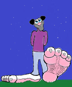 Tommy the bigfooted pup by BarefootDog