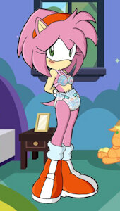 Amy Rose Bedtime Outfit by MilestheHedgehog