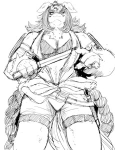Sketch 305 - Donner Dagger Fur Hire by WinickLim