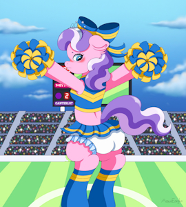 Diamond Tiara Diaper Cheerleading by AquaEagle