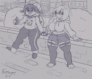 Hangin' Out by OrlenaTheCoyote
