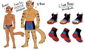 Swat Kats Sketch Ref + Claw Paw Shoes by RaxkiYamato