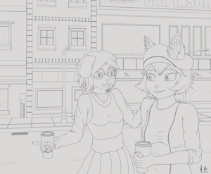 Emily and Tanya Hanging Out by justAblank