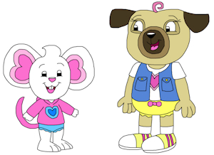 Chip Pug and Potato by CartoonFoxArt2002