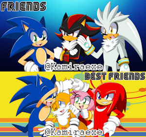 Sonic Friends and Best Friends by kamiraexe