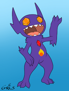 [Comm] Fiery Sableye by Grisouille