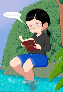 in a hot spring bath by Joc