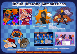 GingerMcFuzzleTon Commissions Sheet 2025 (Open) by GingerMcFuzzleton