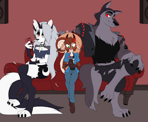 Commission - Alphonse with Loona and Vortex by Tejedora