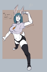 Fursona Sketch by baphmochii