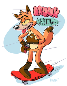 CAM SKATES DRUNK by hatman