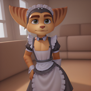 Lombax maid by Jyrraz