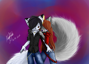 Tikaani and eiszfuchs by WhiteWolfTikaani