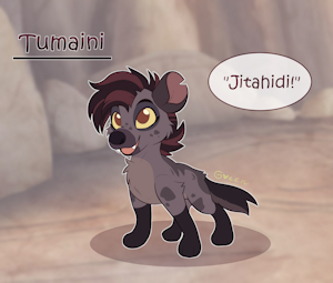 Tumaini the Hyena Cub by GreenieGhost