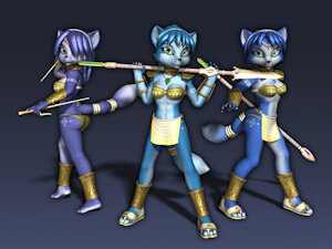Krystal and Her Sisters (Star Fox) by KarasuTomoe