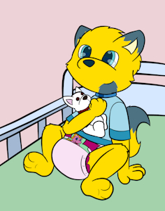 Rascal in bed by Aeonbosanova
