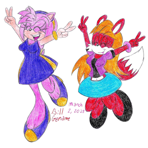 Excited Amy and Lisa by germanname