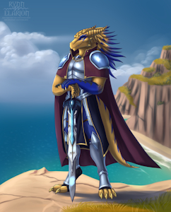 Dragonborn on island by RynnElarion