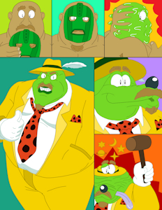New Submission The mask fat chubby cheeks green face by dorinasimon75