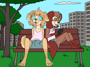 Bailey's at the park by KittyPrint